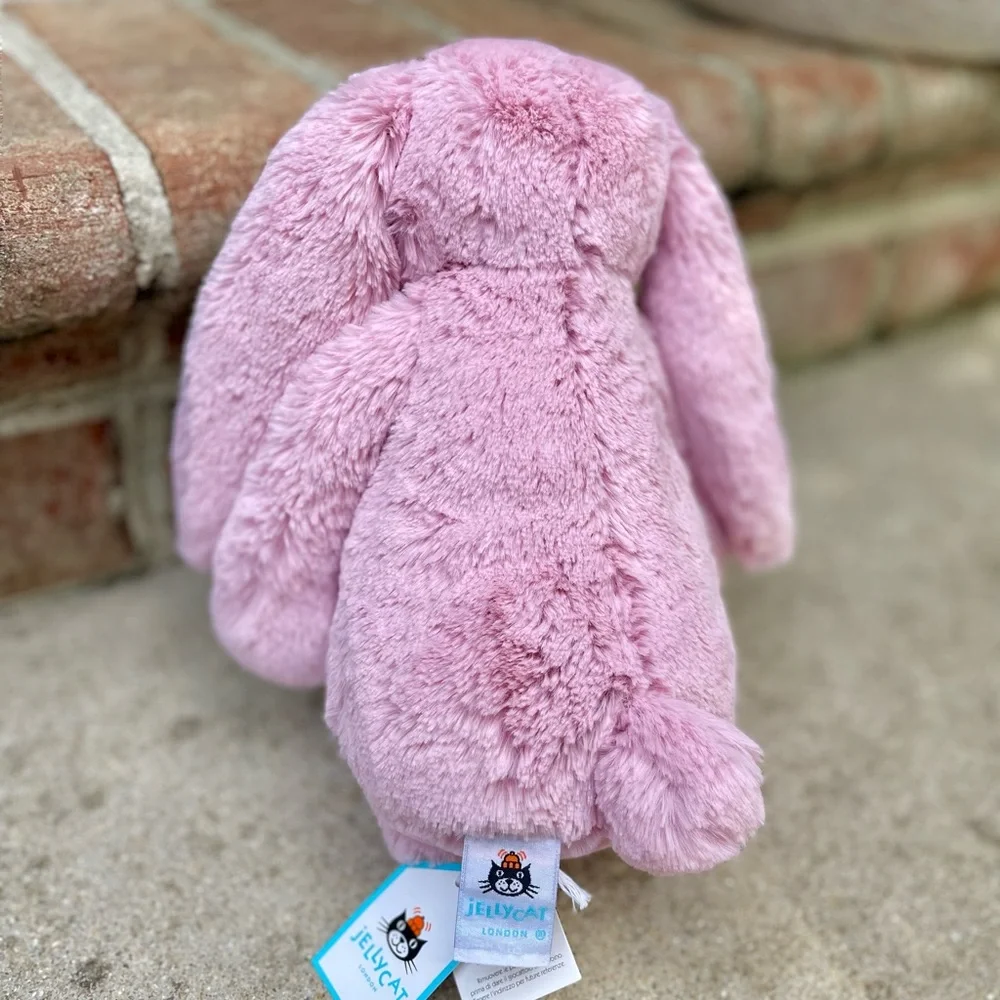 100% Authentic Bashful Pink Tulip Bunny Jellycat- NWT - Picture 3 of 5